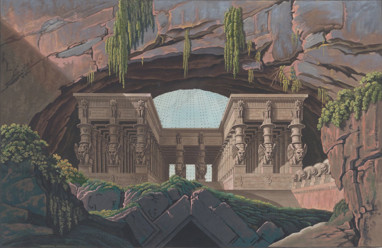Świątynia wśród skał, 1847-49. autorstwa Karl Friedrich Thiele