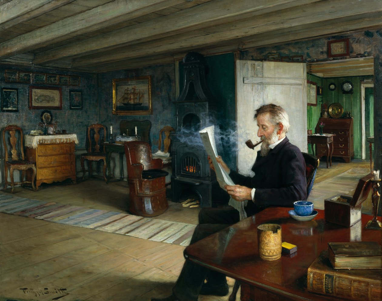 Salon kapitanów autorstwa Karl Frithjof Smith