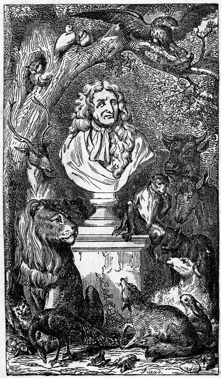 Alegoryczne popiersie Jeana de La Fontaine