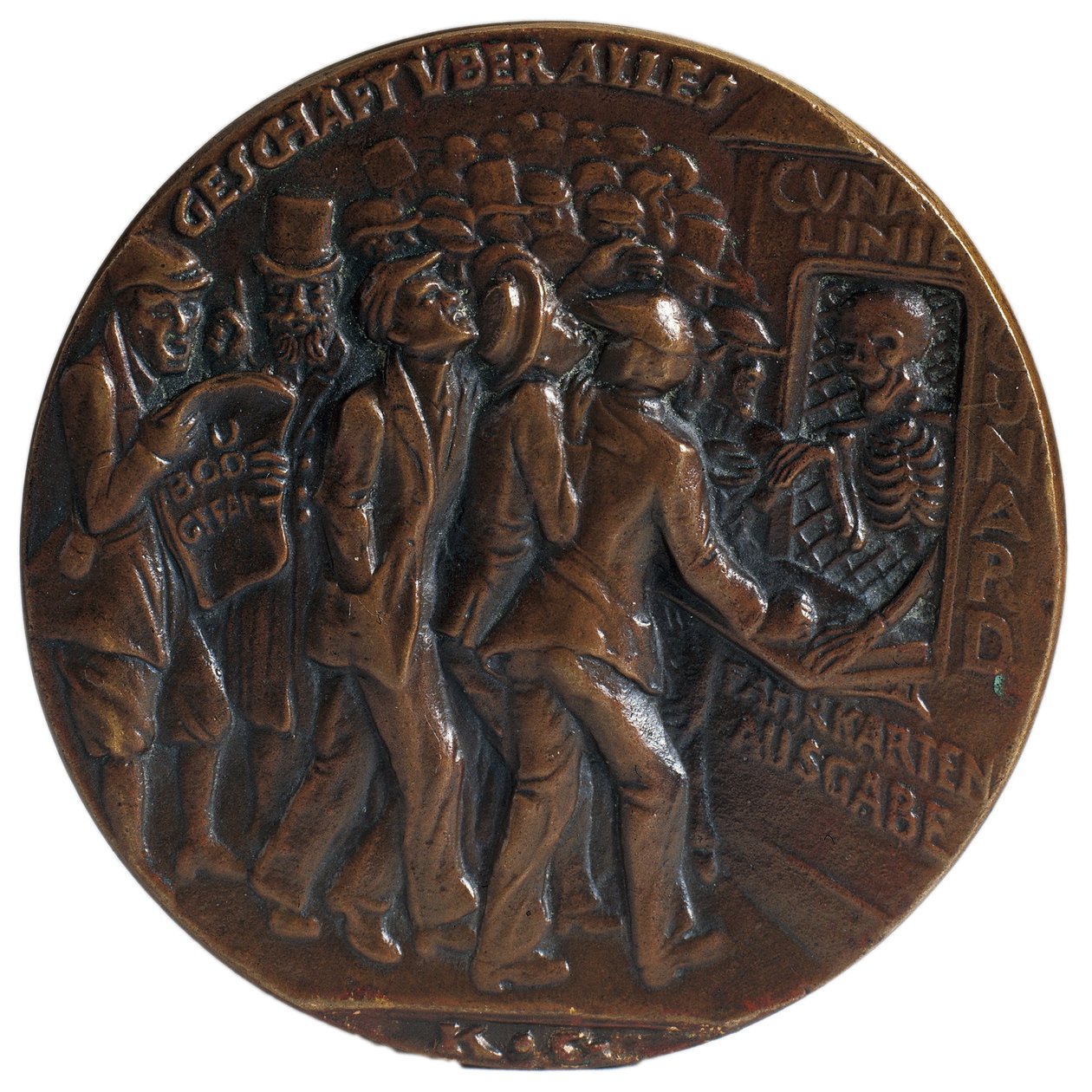 Medal upamiętniający storpedowanie liniowca "Lusitania", 7 maja autorstwa Karl Goetz