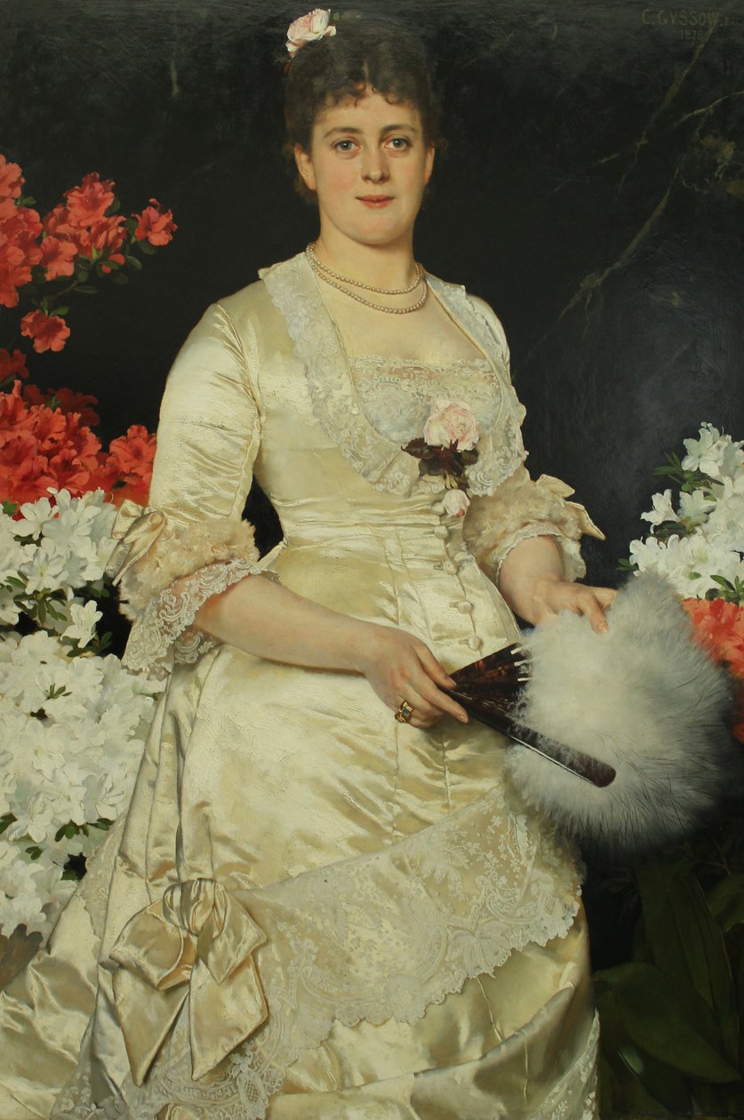 Niemiecki: Frau Hedwig Woworsky, geb. Heckmann Pani Hedwig Woworsky, urodzona jako Heckmann autorstwa Karl Gussow