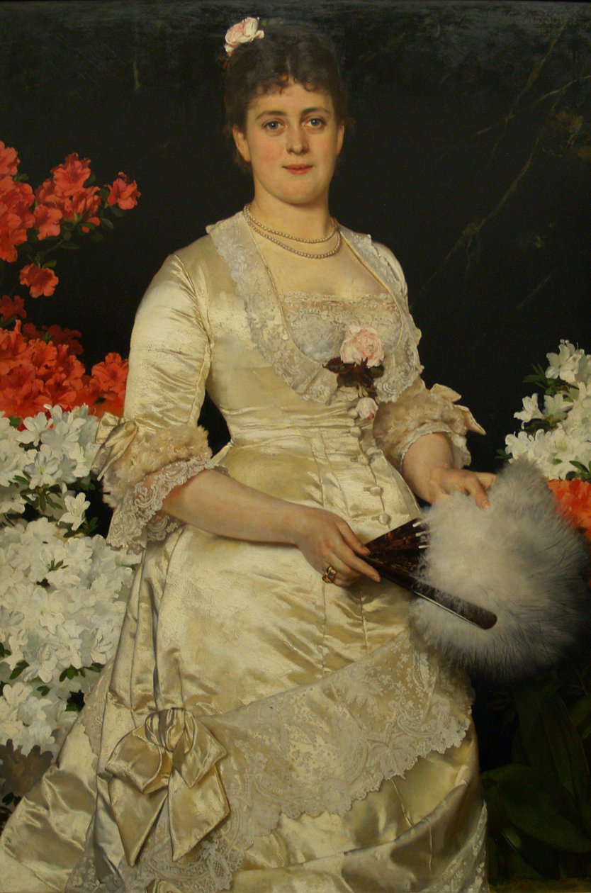 Niemiecki: Frau Hedwig Woworsky, geb. Heckmann Pani Hedwig Woworsky, urodzona jako Heckmann autorstwa Karl Gussow