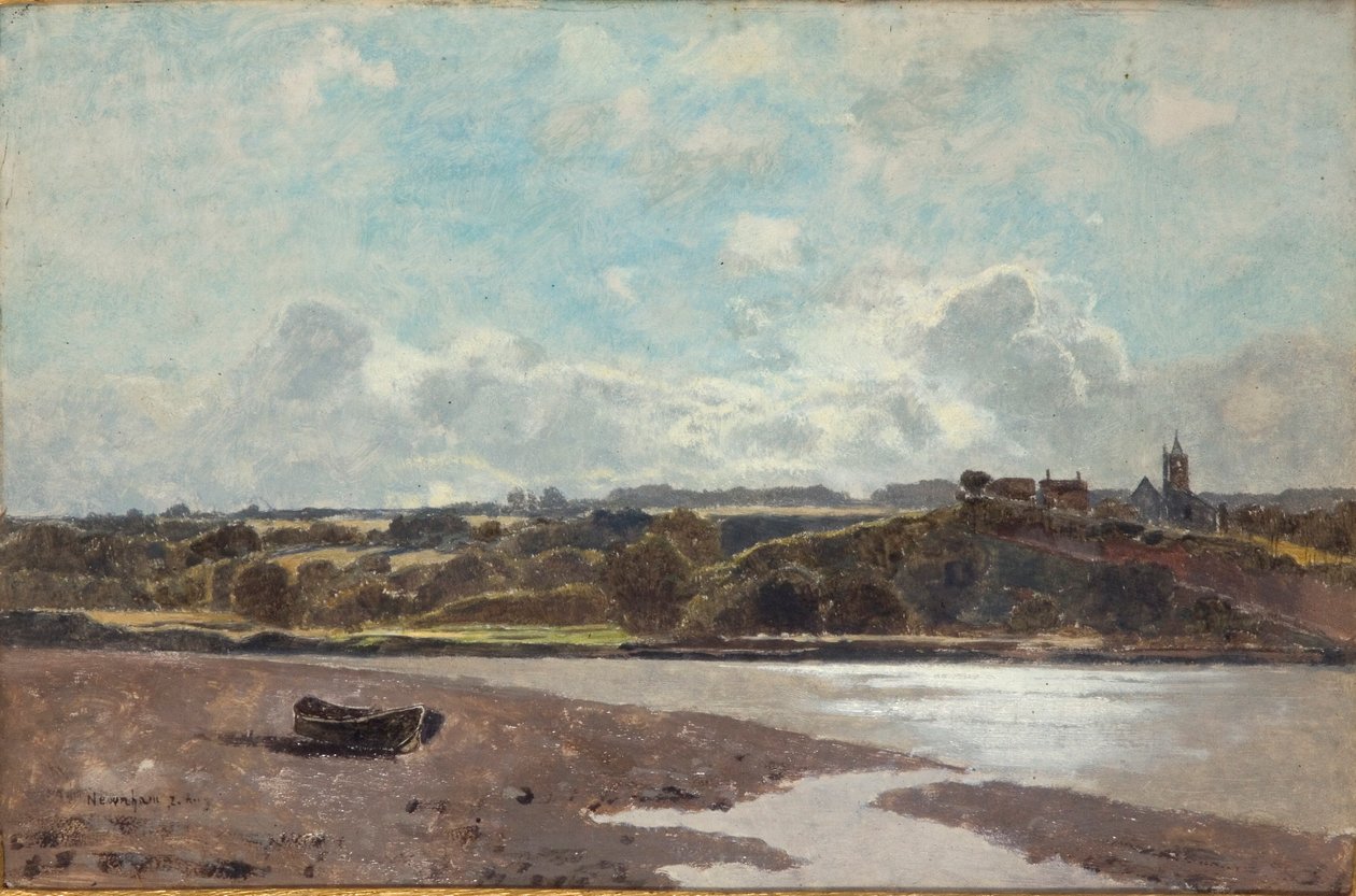 „Krajobraz naprzeciwko Newnham na Severn”, 1880 autorstwa Karl Heffner