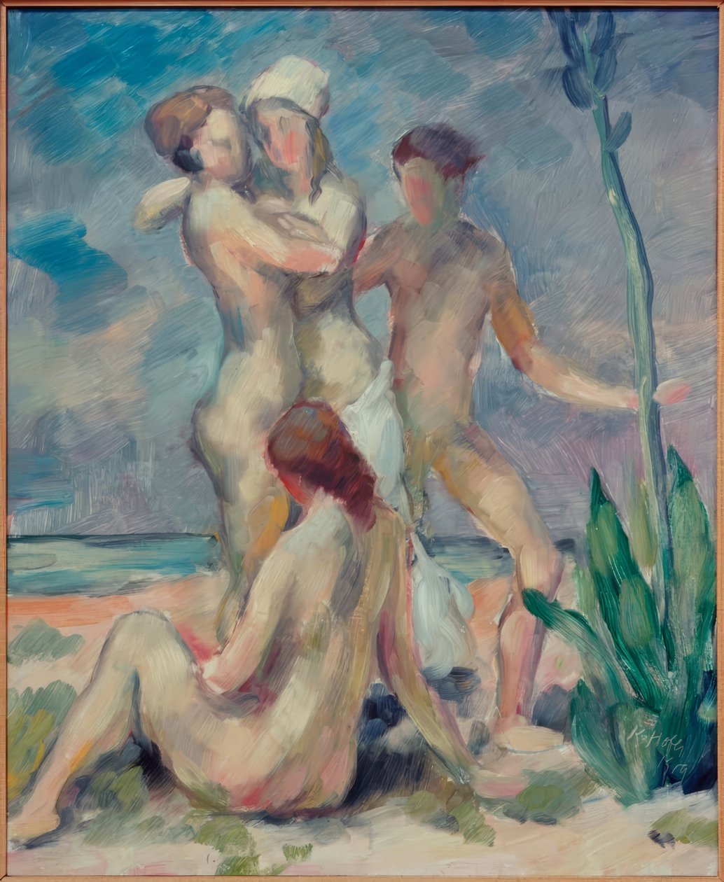 Na południowej plaży autorstwa Karl Hofer