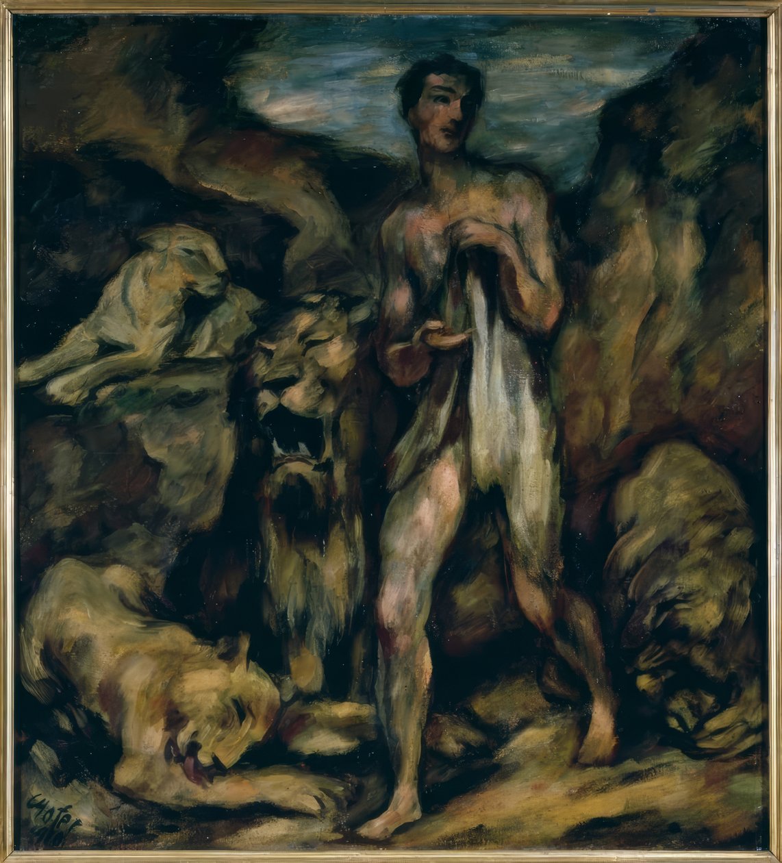 Daniel w jaskini lwów autorstwa Karl Hofer