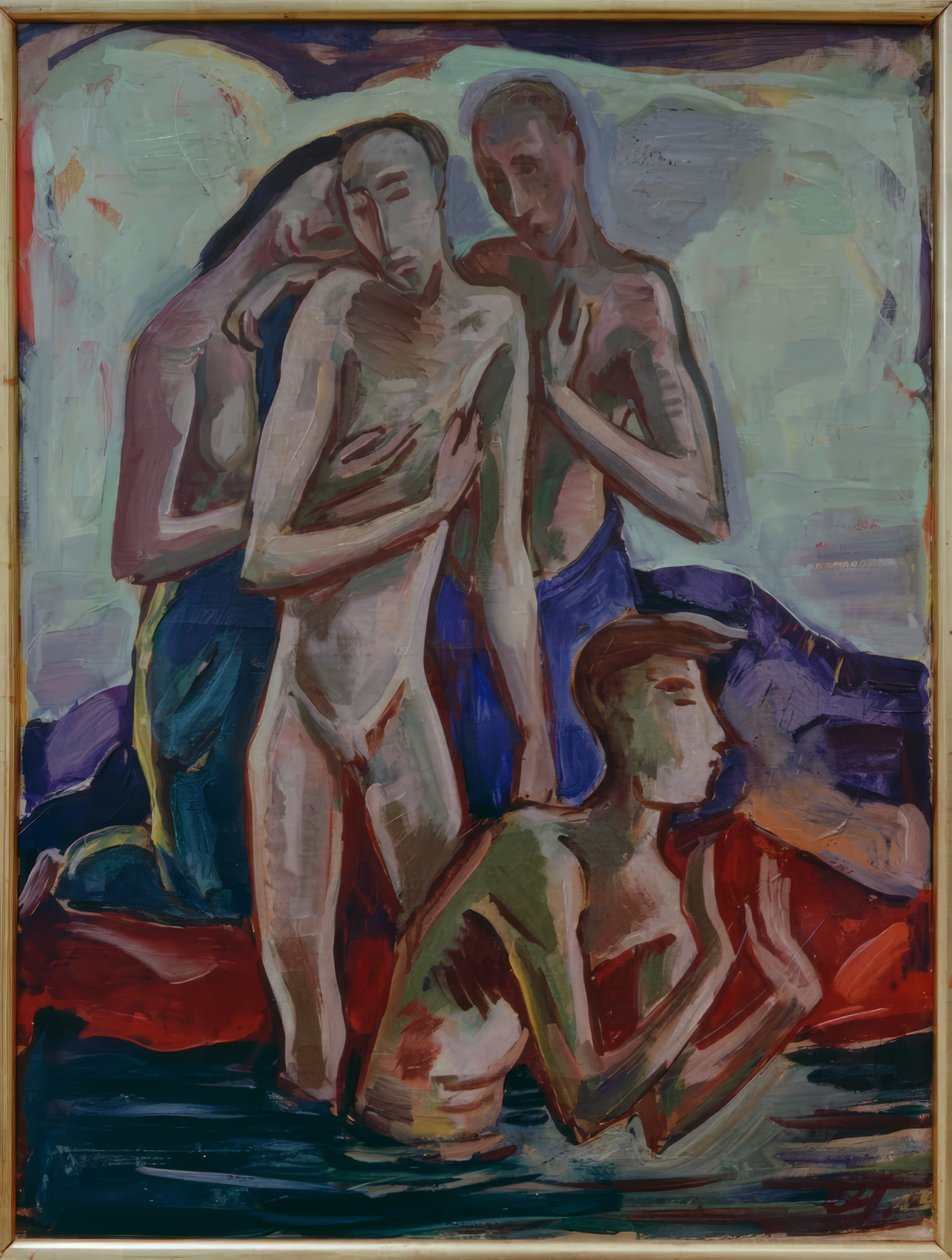 Chrzest w Jordanie autorstwa Karl Hofer