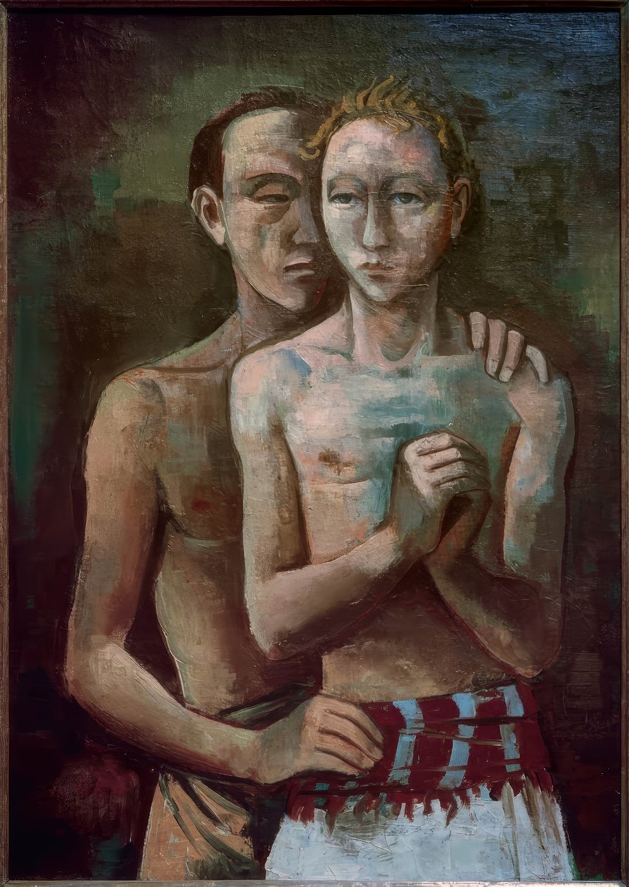 Dwóch przyjaciół autorstwa Karl Hofer