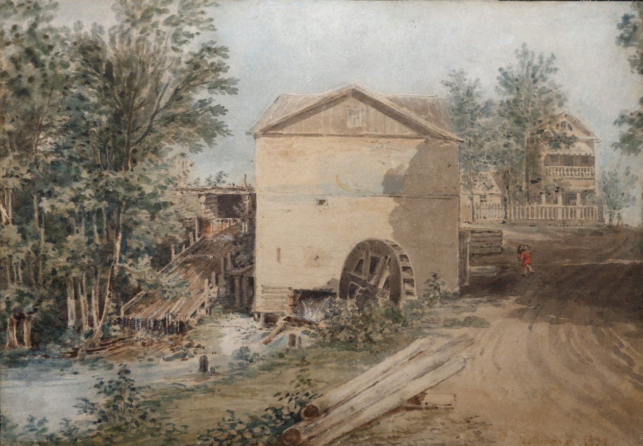 Polotnyany zavod, majątek rodzinny rodziny Goncharov, 1839. autorstwa Karl Ivanovich Kolmann