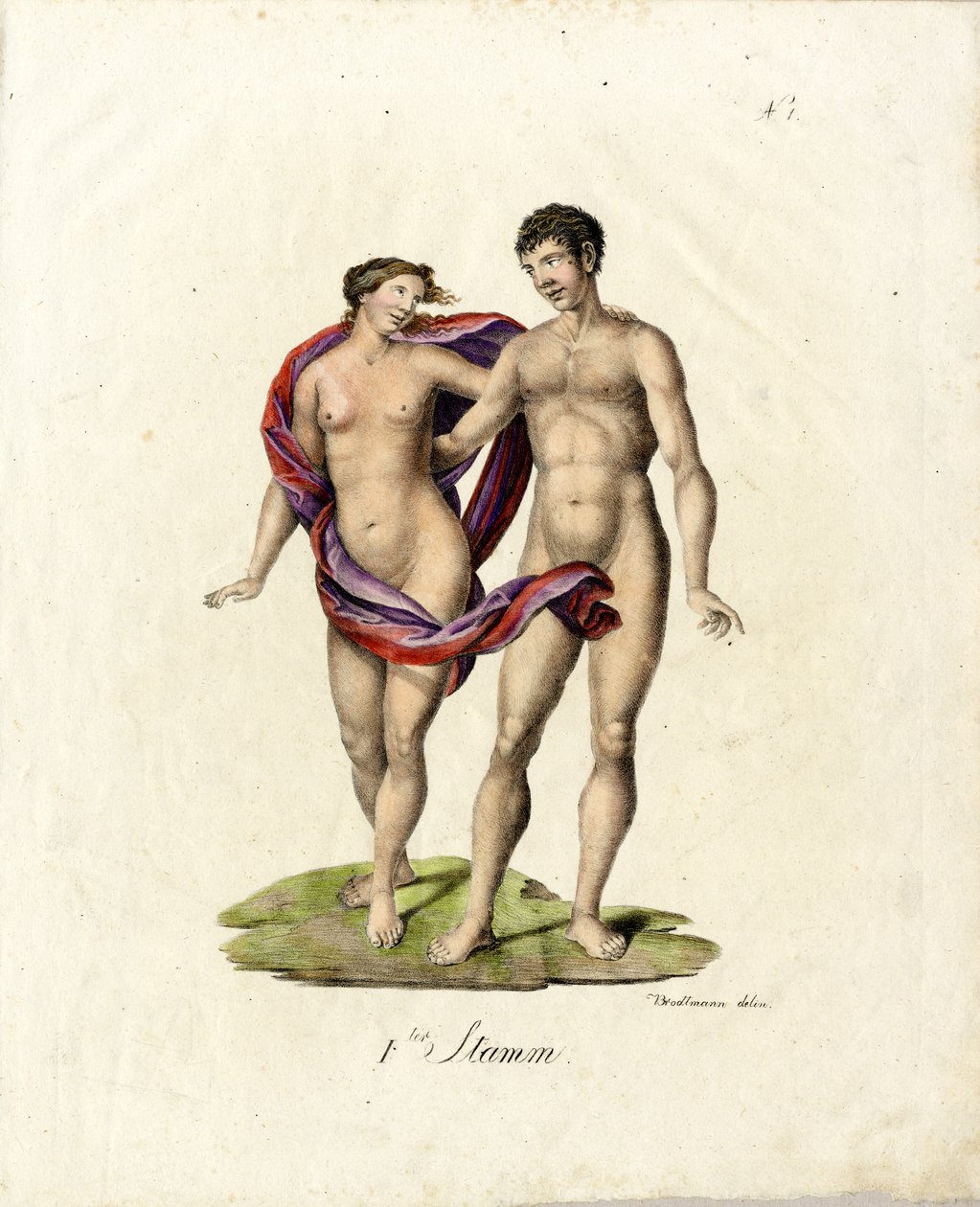 Para europejska (wydrukować) autorstwa Karl Joseph Brodtmann