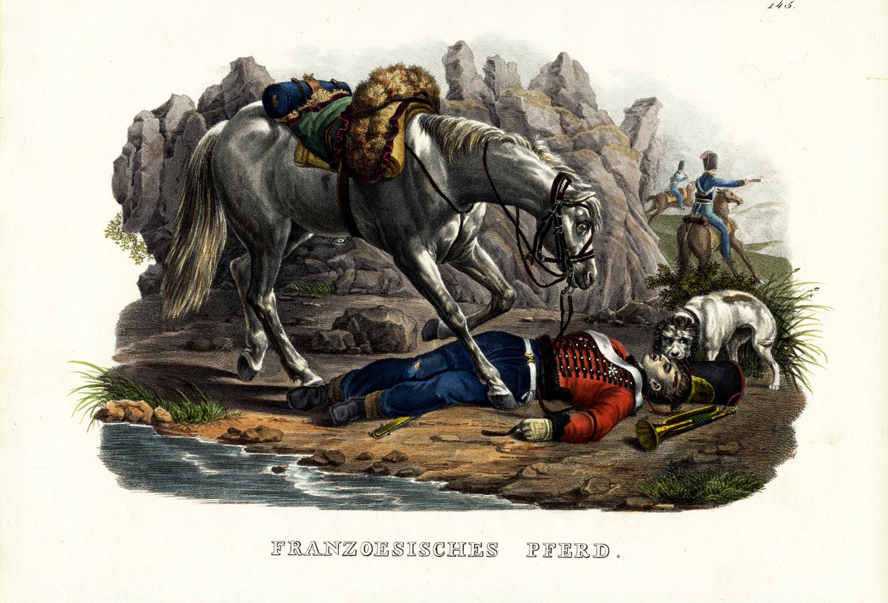 Koń francuski, 1824 autorstwa Karl Joseph Brodtmann