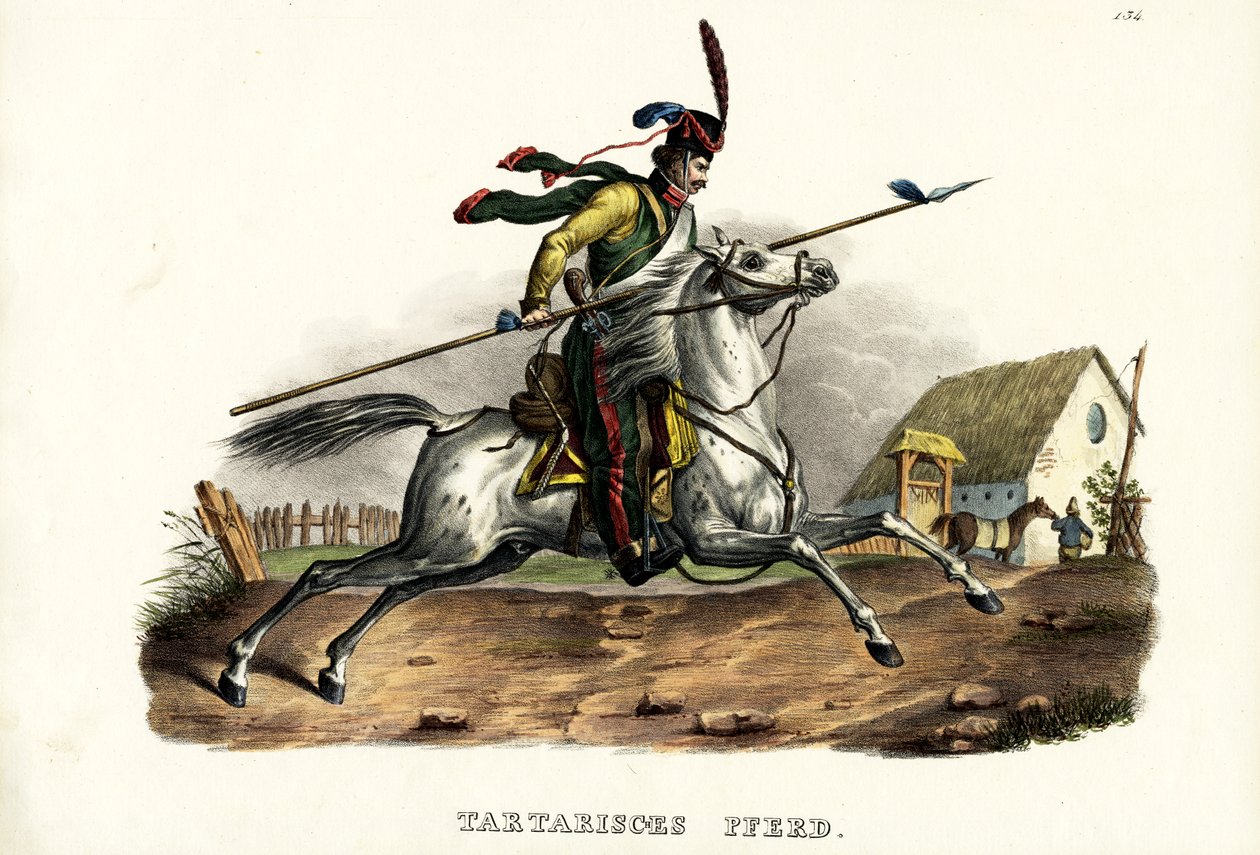 Koń tatarski, 1824 autorstwa Karl Joseph Brodtmann