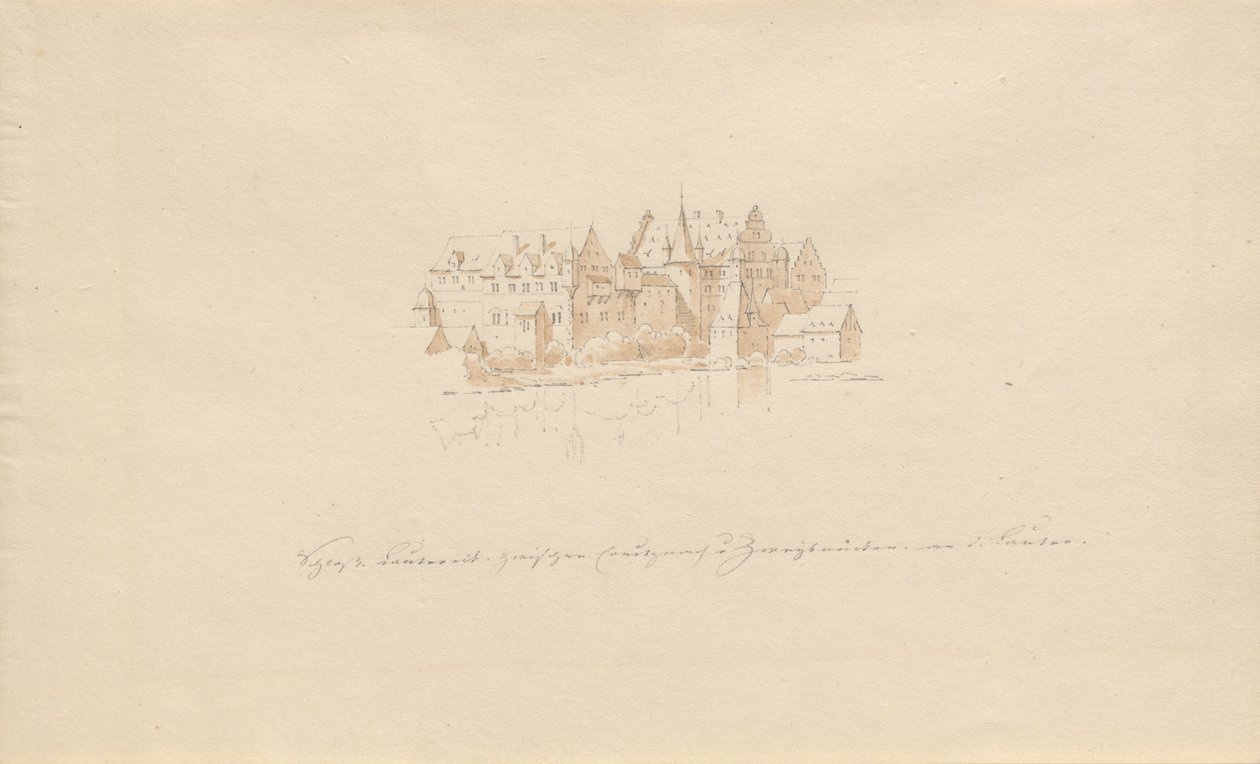 Zamek Lauter między Creutznach i Zweibrücken i d. zwiększyć głośność autorstwa Karl Julius Von Leypold