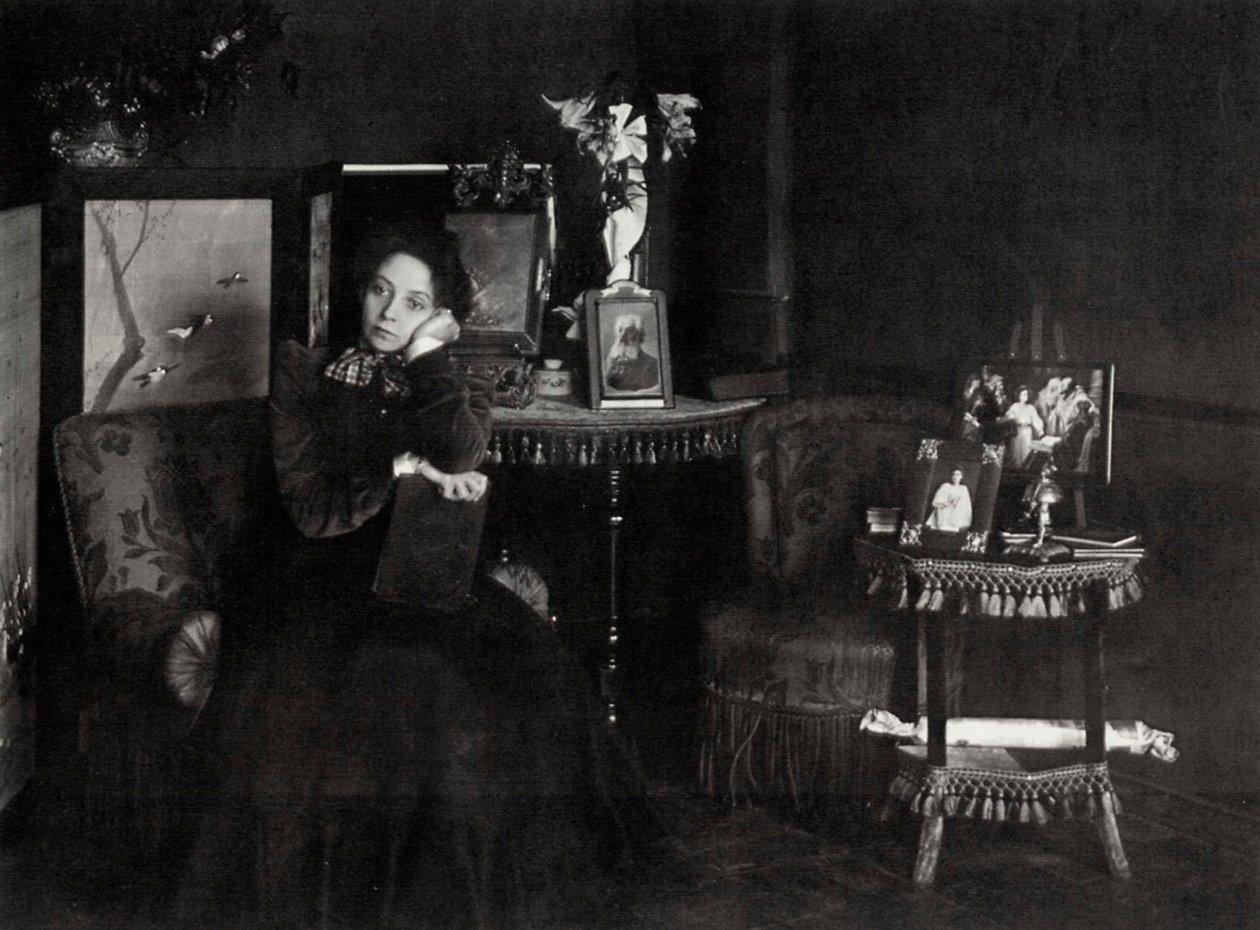 Vera Fiodorovna Komissarzhevskaya, rosyjska aktorka, ok. 1900 autorstwa Karl Karlovich Bulla