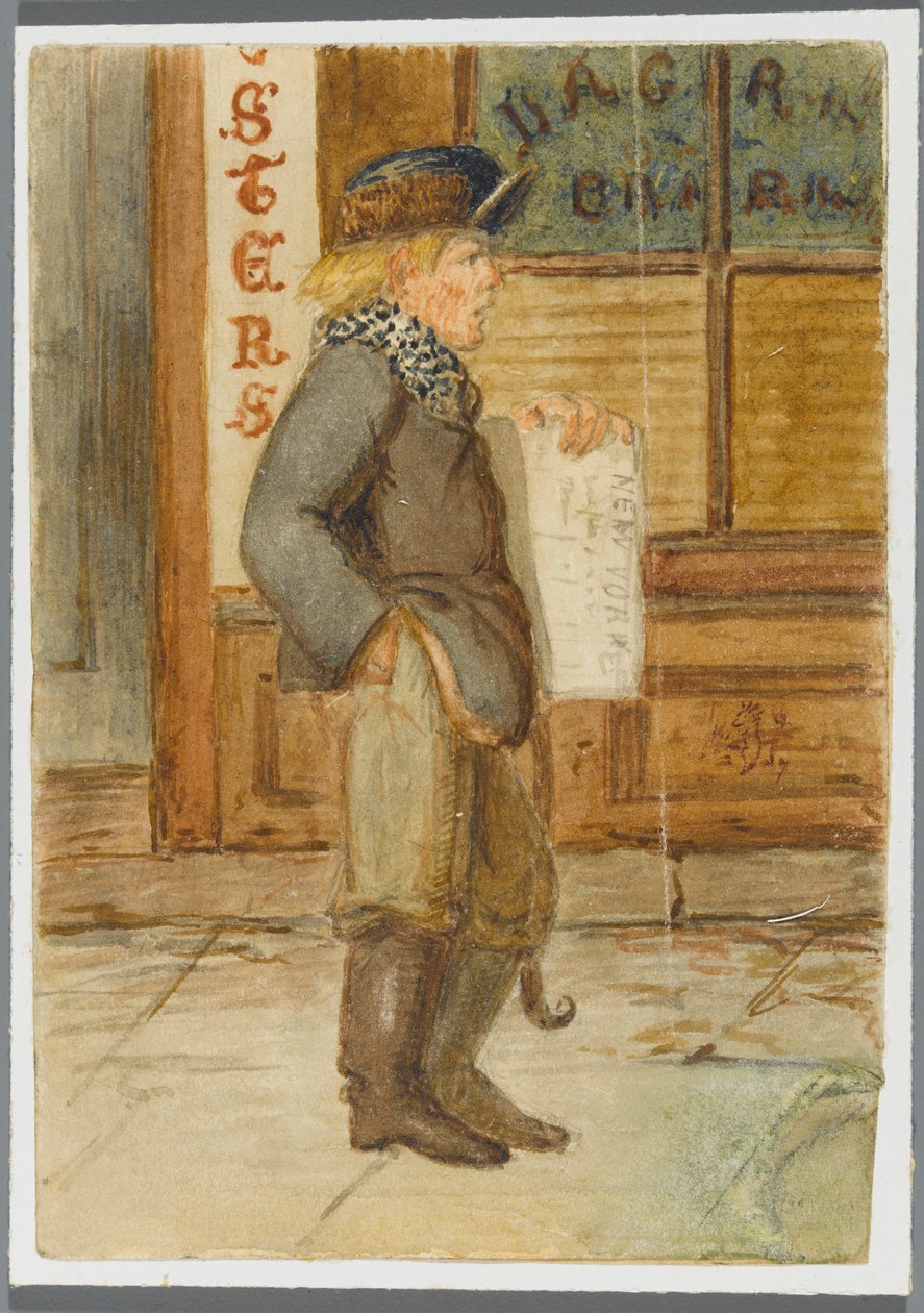 Gazeta Boy, 1864 (wc na czarnym tle medialnym) autorstwa Karl L.H. Mueller