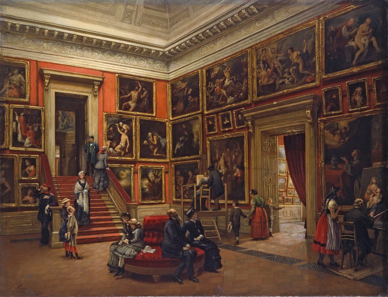 W galerii drezdeńskiej, 1881. autorstwa Karl Louis Preusser
