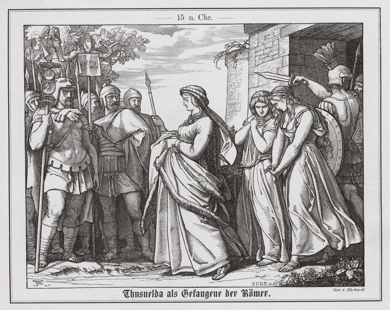 Thusnelda w rzymskiej niewoli autorstwa Karl Ludwig Adolf Ehrhardt