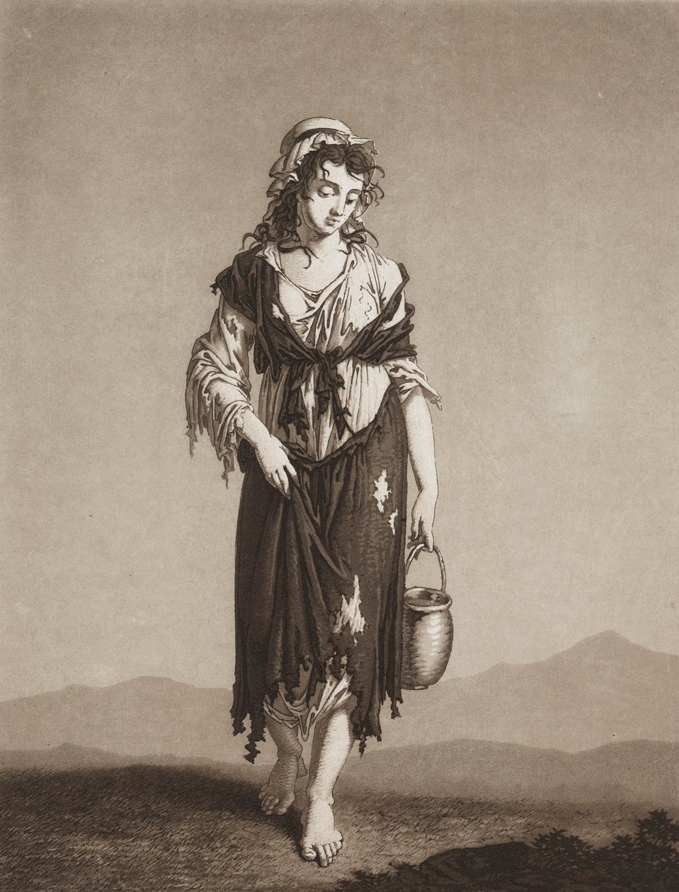 Młodzi żebracy, c. 1800. autorstwa Karl Ludwig Bernhard Buchhorn