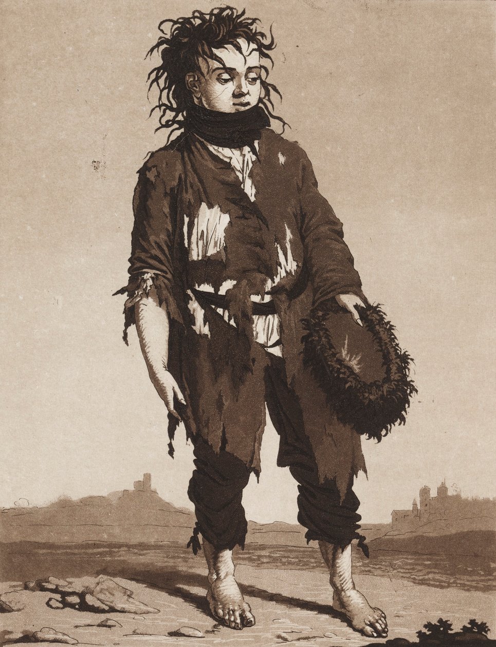 Młodzi żebracy, c. 1800. autorstwa Karl Ludwig Bernhard Buchhorn