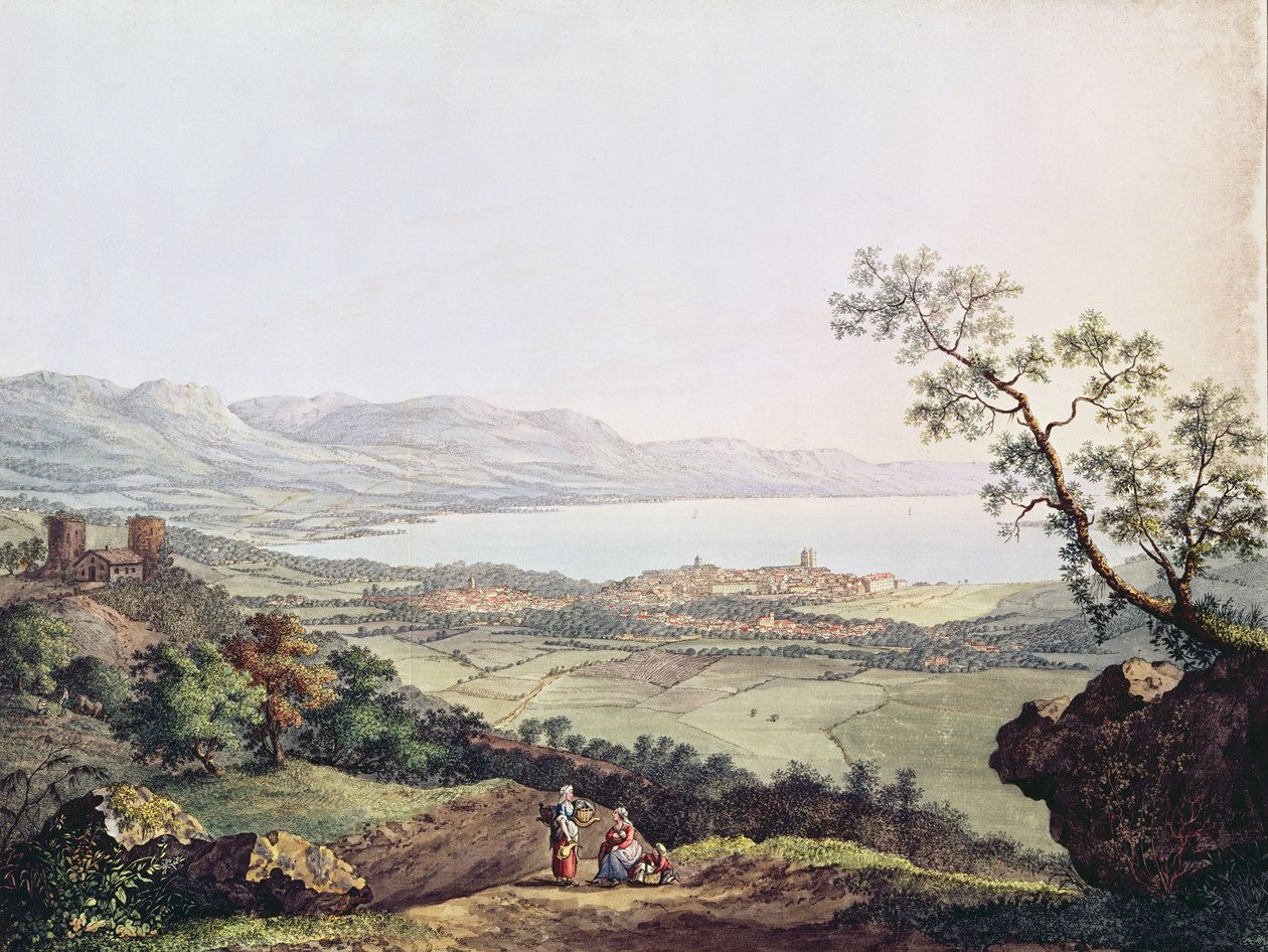 Widok Genewy z Saconex w Savoy autorstwa Karl Ludwig Hackert