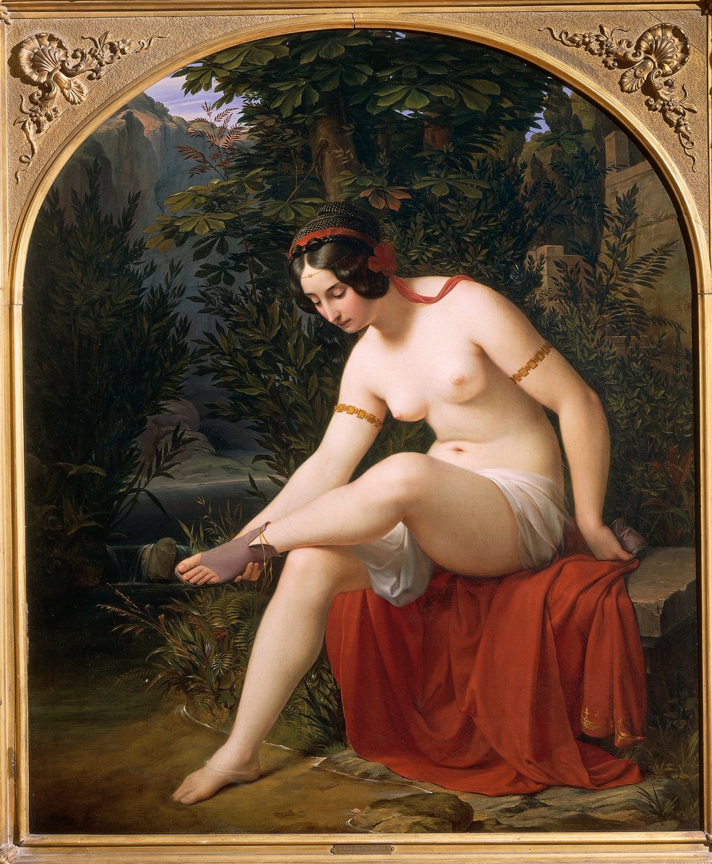 Kąpiel nimfy – Heinrich Karl Anton Mucke (1806-1891) autorstwa Karl Mucke