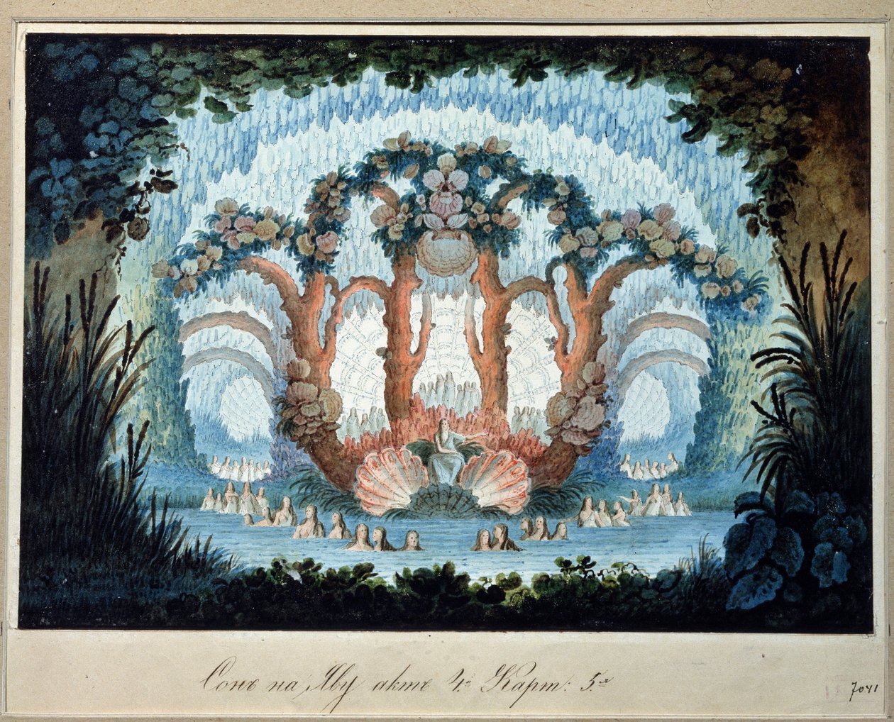 Dekoracja przygotowawcza do opery „Gromoboi” Aleksieja Wierstowskiego (1799-1862) (projekt scenografii do opery „Dolina Chorów” A.Werstowskiego). Dzieła Karla Ossipovicha Brauna l