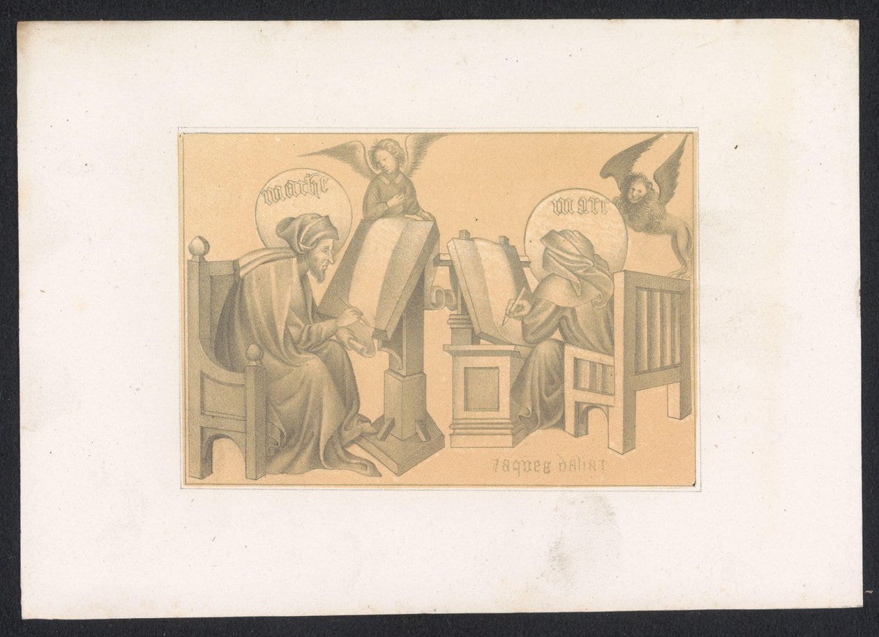Ewangeliści Matteus i Marcus Projekty i opracowania XV-wiecznego holenderskiego mistrza. Wiek. Na podstawie oryginałów przechowywanych w Bibliotece Królewskiej w Berlinie (tytuł serii) autorstwa Karl Palzow