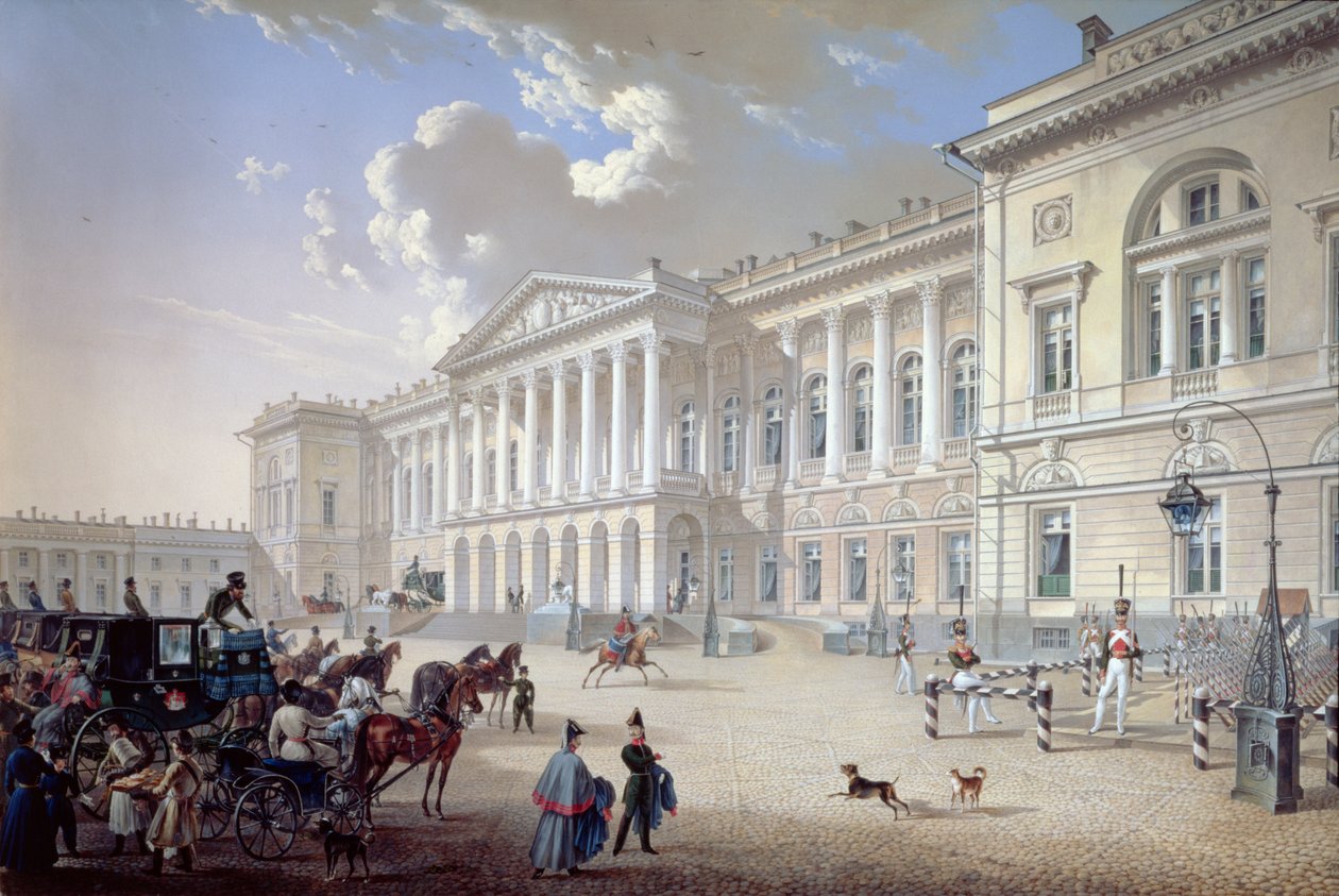 Pałac Michajłowski, Petersburg, 1832 r. autorstwa Karl Pavlovich Beggrov