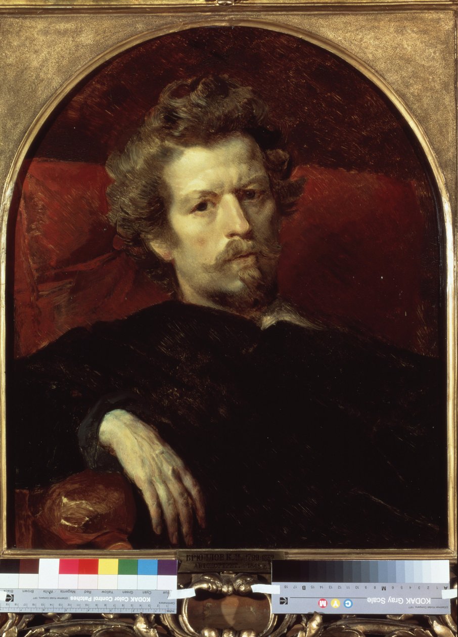 „Autoportret” Obraz Karla Pavlovicha Briullova (Bryullov) (1799-1852) 1848 Państwowe Muzeum Rosyjskie, Sankt Petersburg autorstwa Karl Pavlovich Bryullov