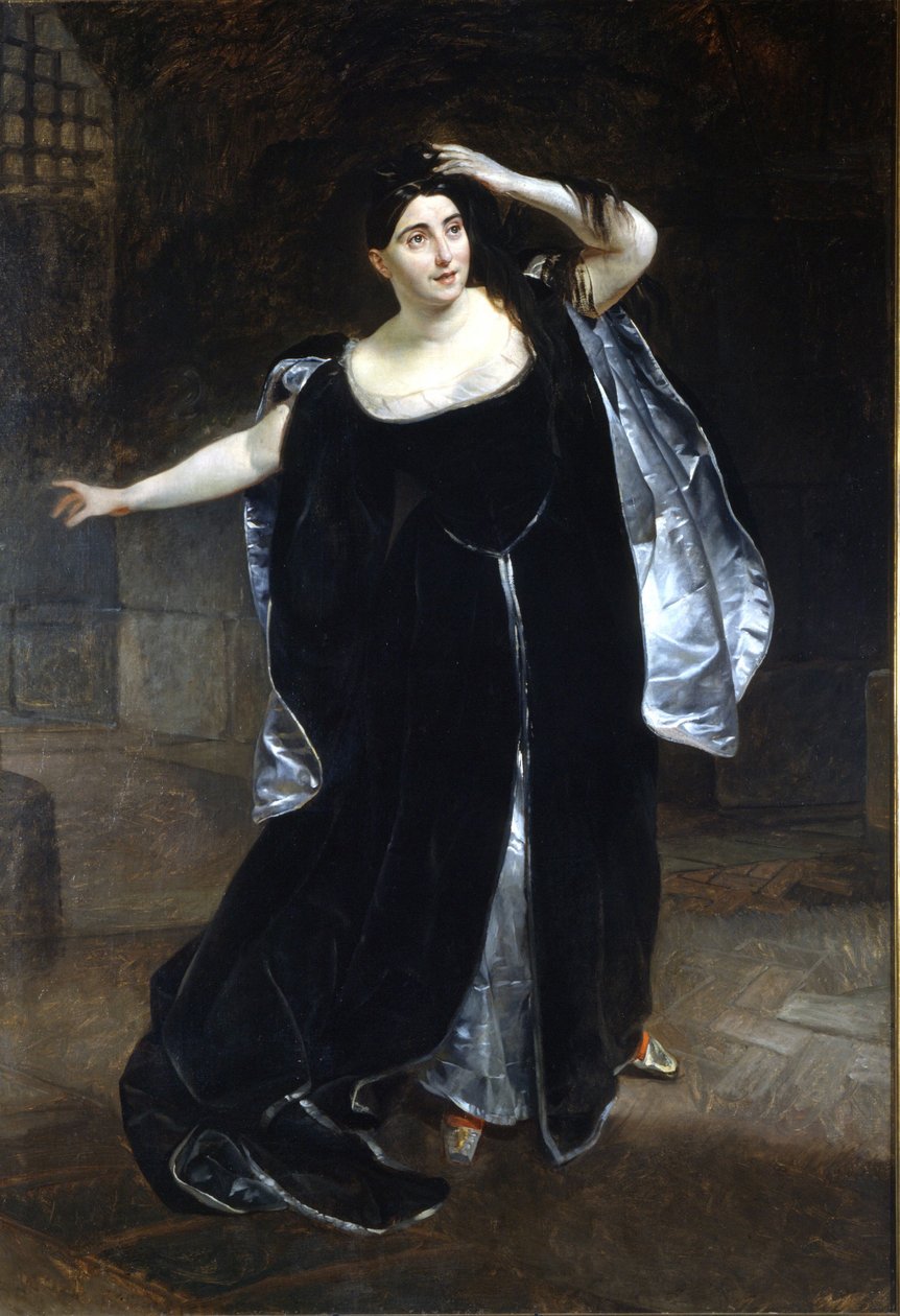Giuditta Pasta (1797-1865) i "Anne Boleyn" (Anne de Boleyn (Anna lub Ann Bolin i Anne Bullen autorstwa Karl Pavlovich Bryullov