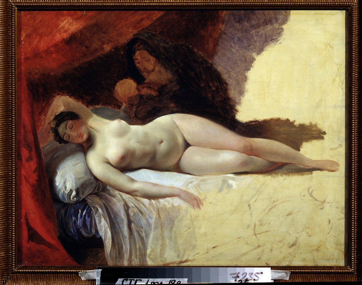„Śpiąca Juno” lub „Początek Drogi Mlecznej” Obraz Karla Briulłowa (Bryulłowa) (1799-1852) 1839-1845 Państwowa Galeria Trietiakowska, Moskwa autorstwa Karl Pavlovich Bryullov