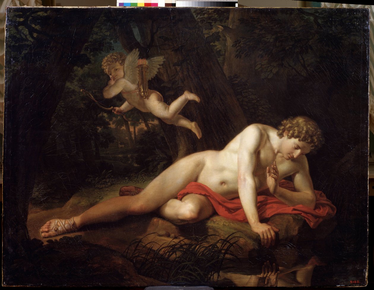 „Narcyz” Obraz Karla Pavlovicha Briullova (Bryullov) (1799-1852) 1819 Państwowe Muzeum Rosyjskie, Sankt Petersburg autorstwa Karl Pavlovich Bryullov