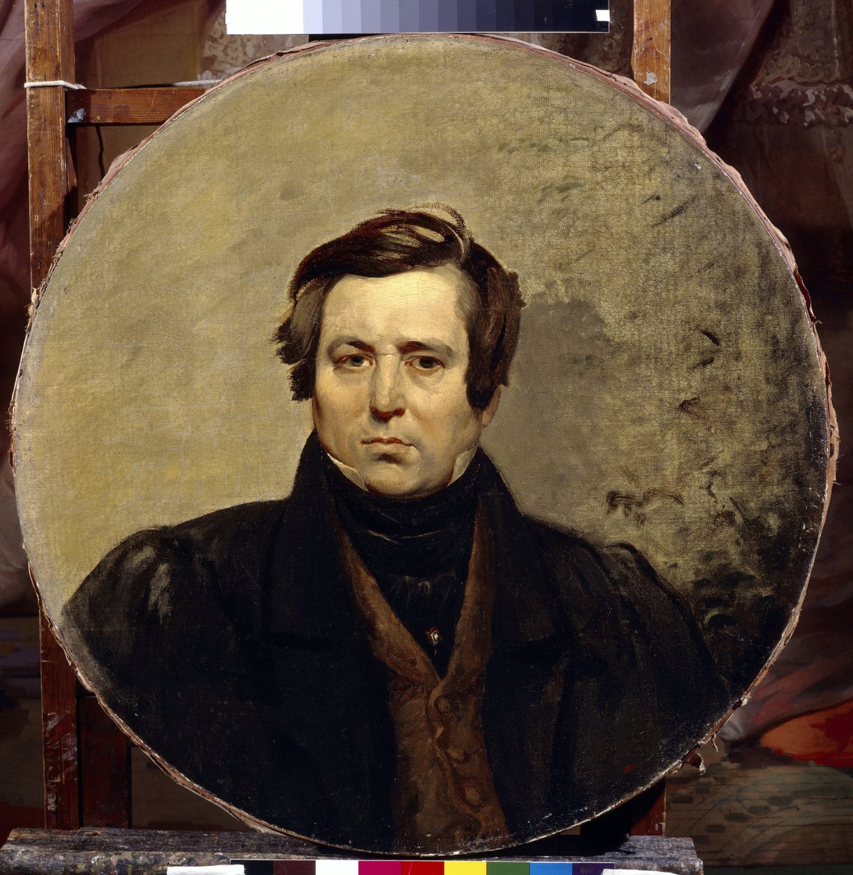 Portret pisarza Wasilija Iwanowicza Orłowa (1792-1860). Obraz Karla Pavlovicha Briullova (Bryullov) (1799-1852), olej na płótnie autorstwa Karl Pavlovich Bryullov