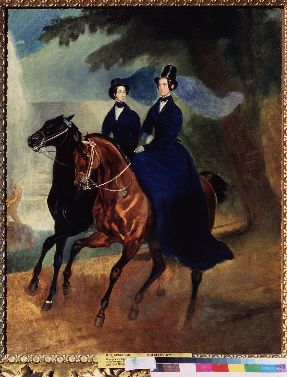 Portret cesarzowej Aleksandry Fodorovnej (1798-1860) z córką (Portret cesarzowej Aleksandry Fiodorovnej z córką) Obraz Karla Pavlovicha Briullova (Bryullov) (1799-1852) - Olej na płótnie autorstwa Karl Pavlovich Bryullov