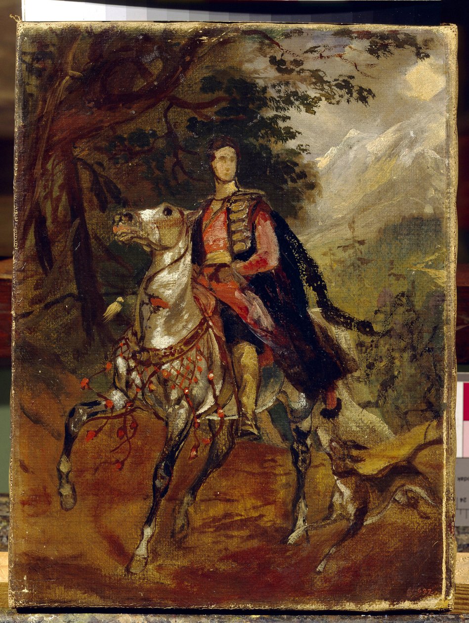 Portret hrabiego Anatola Nikołajewicza Demidowa (Demidoff), pierwszego księcia San Donato (1812-1870). Obraz Karla Pavlovicha Briullova (Bryullov) (1799-1852), olej na płótnie, około 1831 r. Sztuka rosyjska autorstwa Karl Pavlovich Bryullov