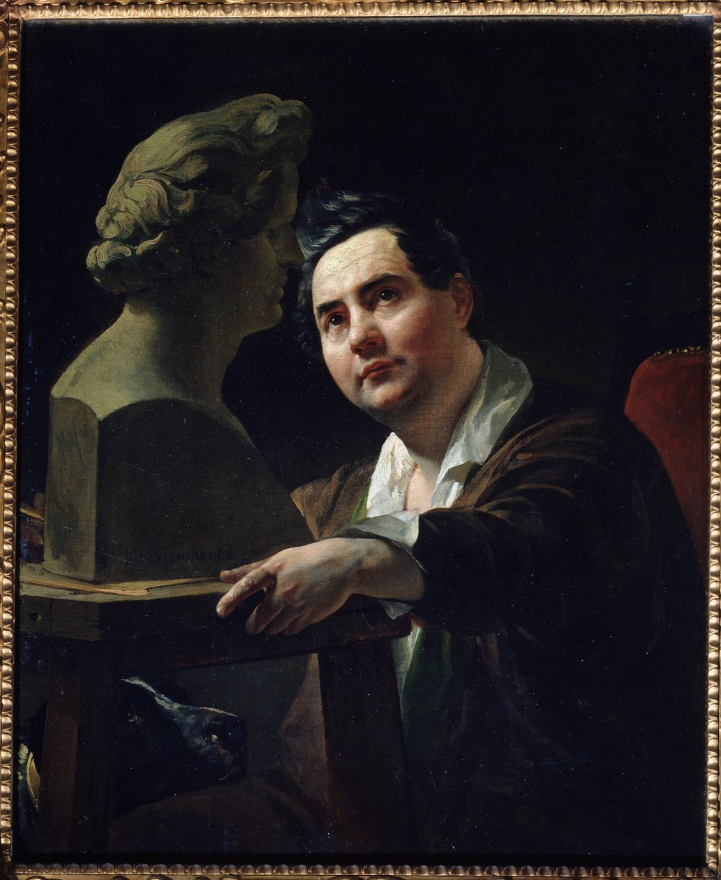„Portret rzeźbiarza Iwana Witalija (1794-1855)” Obraz Karla Briulłowa (Bryulłowa) (1799-1852) 1836-1837 Państwowa Galeria Trietiakowska, Moskwa autorstwa Karl Pavlovich Bryullov