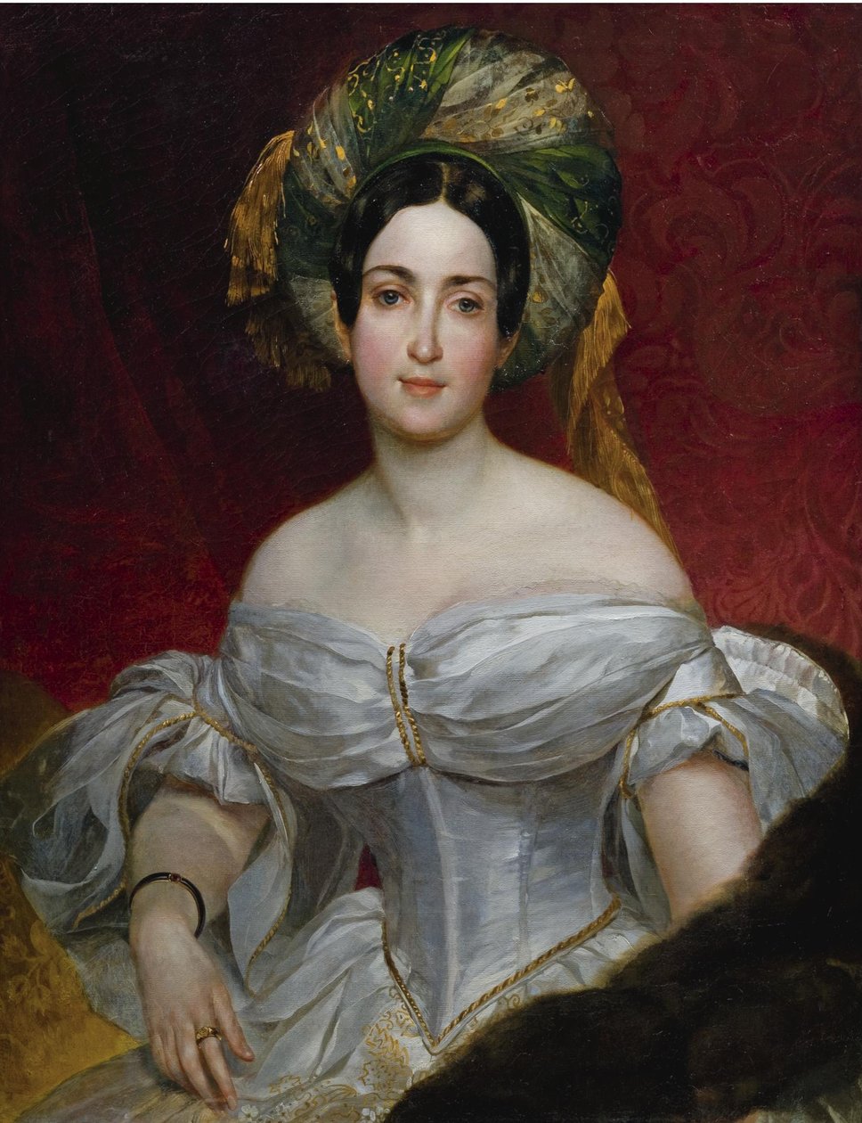 Portret baronowej Aurory Charlotty Demidovej z domu Stjernvall 1808-1902, 1837 autorstwa Karl Pavlovich Bryullov