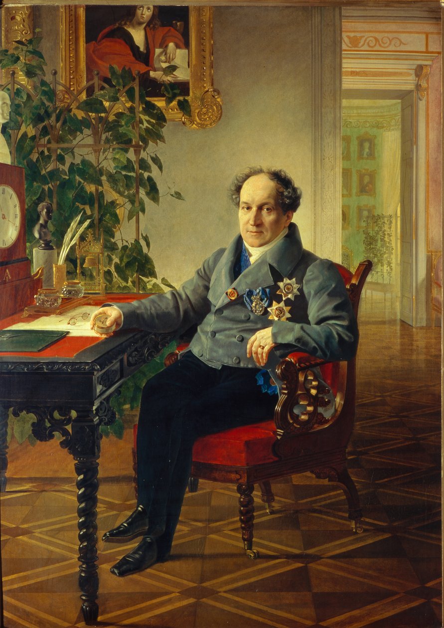 Portret księcia Aleksandra Nikołajewicza Golicyna 1773-1844, 1840 autorstwa Karl Pavlovich Bryullov