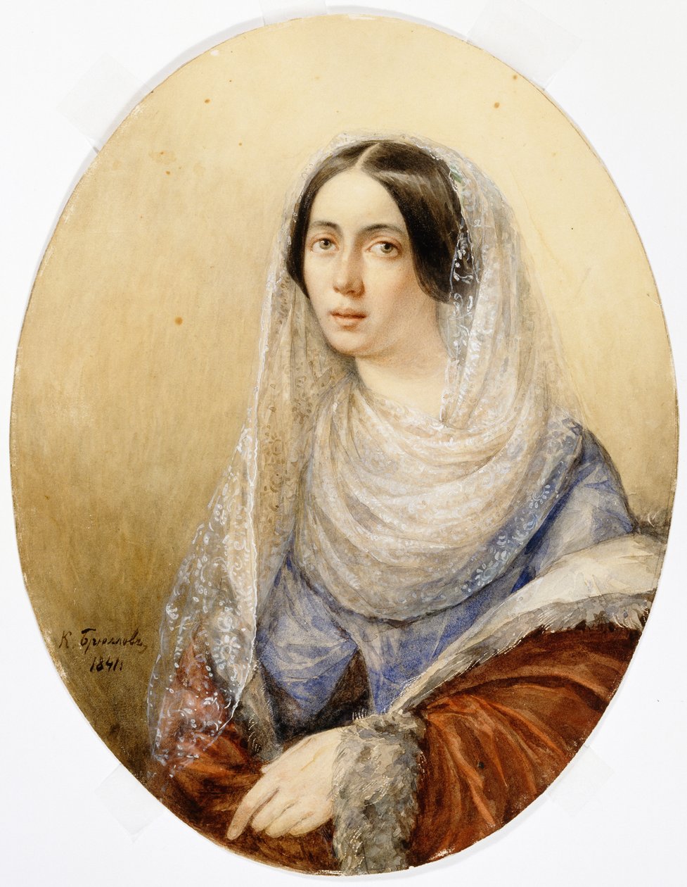 Portret młodej damy, 1841. autorstwa Karl Pavlovich Bryullov