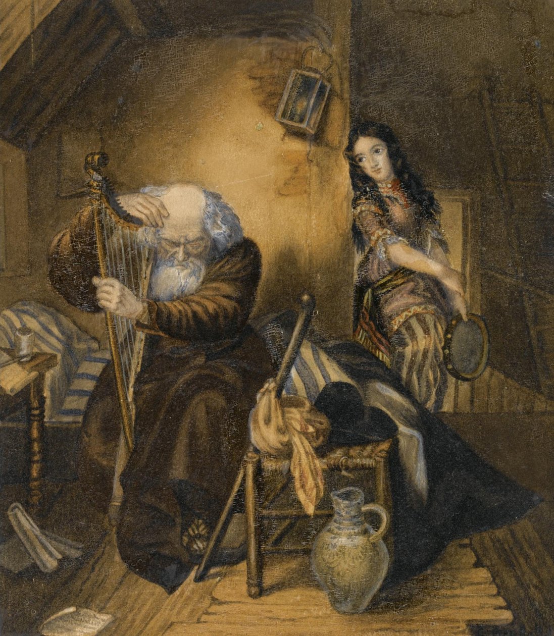 Ilustracja do powieści Wilhelm Meisters Apprenticeship autorstwa Johanna Wolfganga von Goethego autorstwa Karl Pavlovich Bryullov