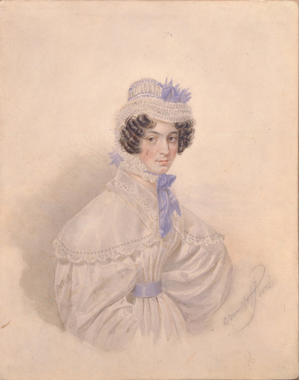 Portret Anny Borysownej Bakuniny 1802-1835, 1835 autorstwa Karl Pavlovich Bryullov