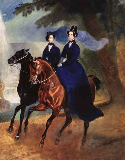 Portret cesarzowej Aleksandry Fiodorowny z córką, 1837 autorstwa Karl Pavlovich Bryullov