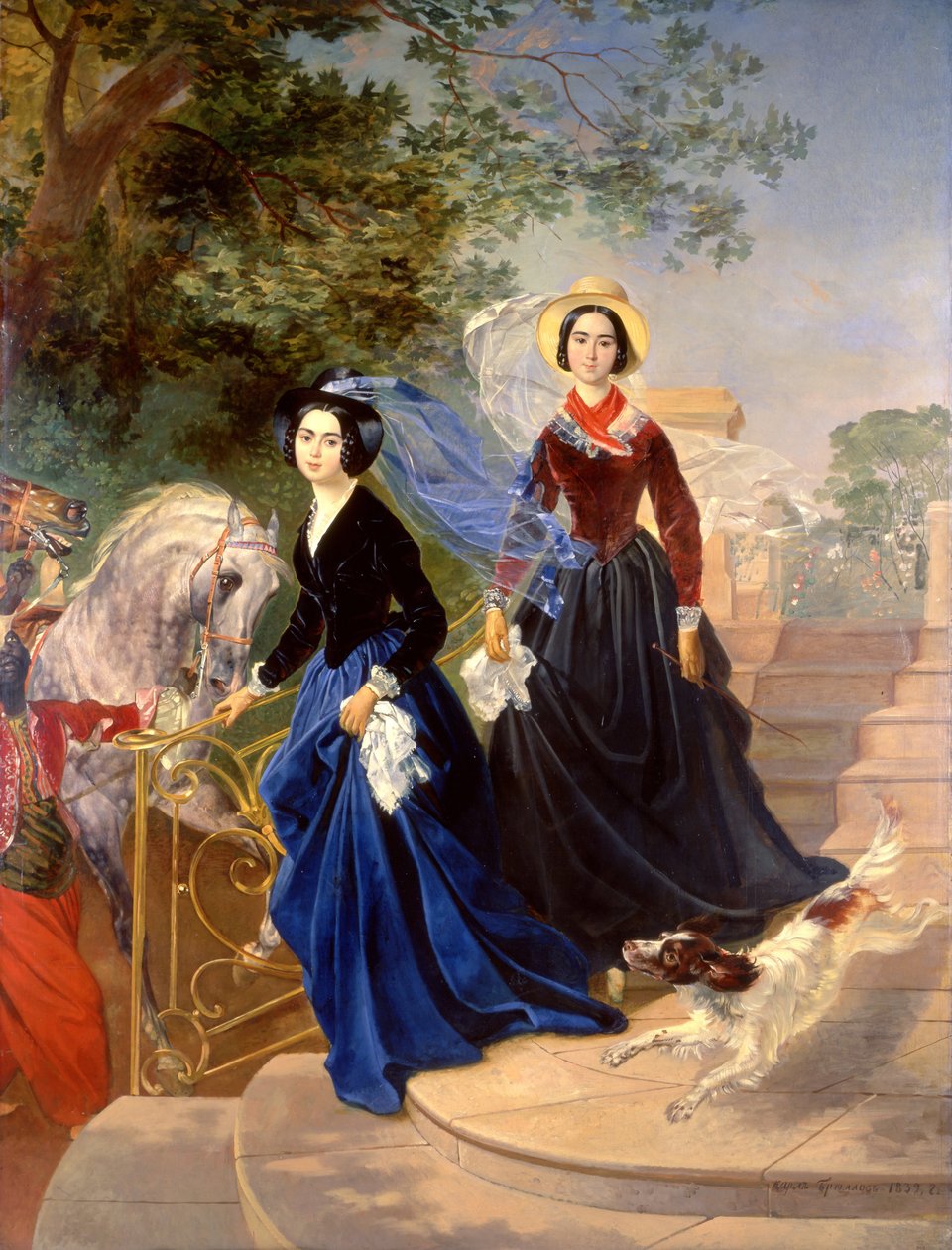 Portret sióstr Shishmareva autorstwa Karl Pavlovich Bryullov