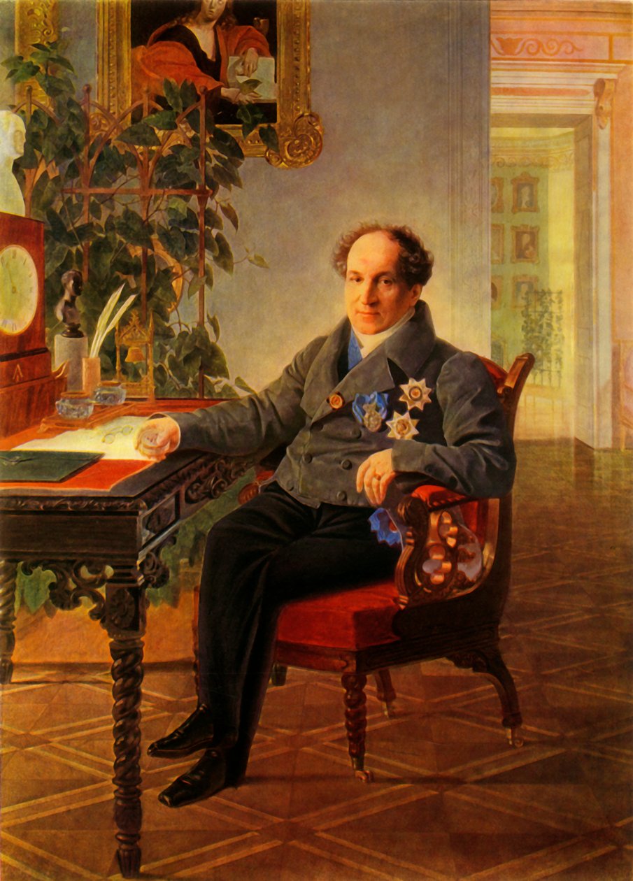 Portret męża stanu Aleksandra Nikołajewicza Golicyna autorstwa Karl Pavlovich Bryullov