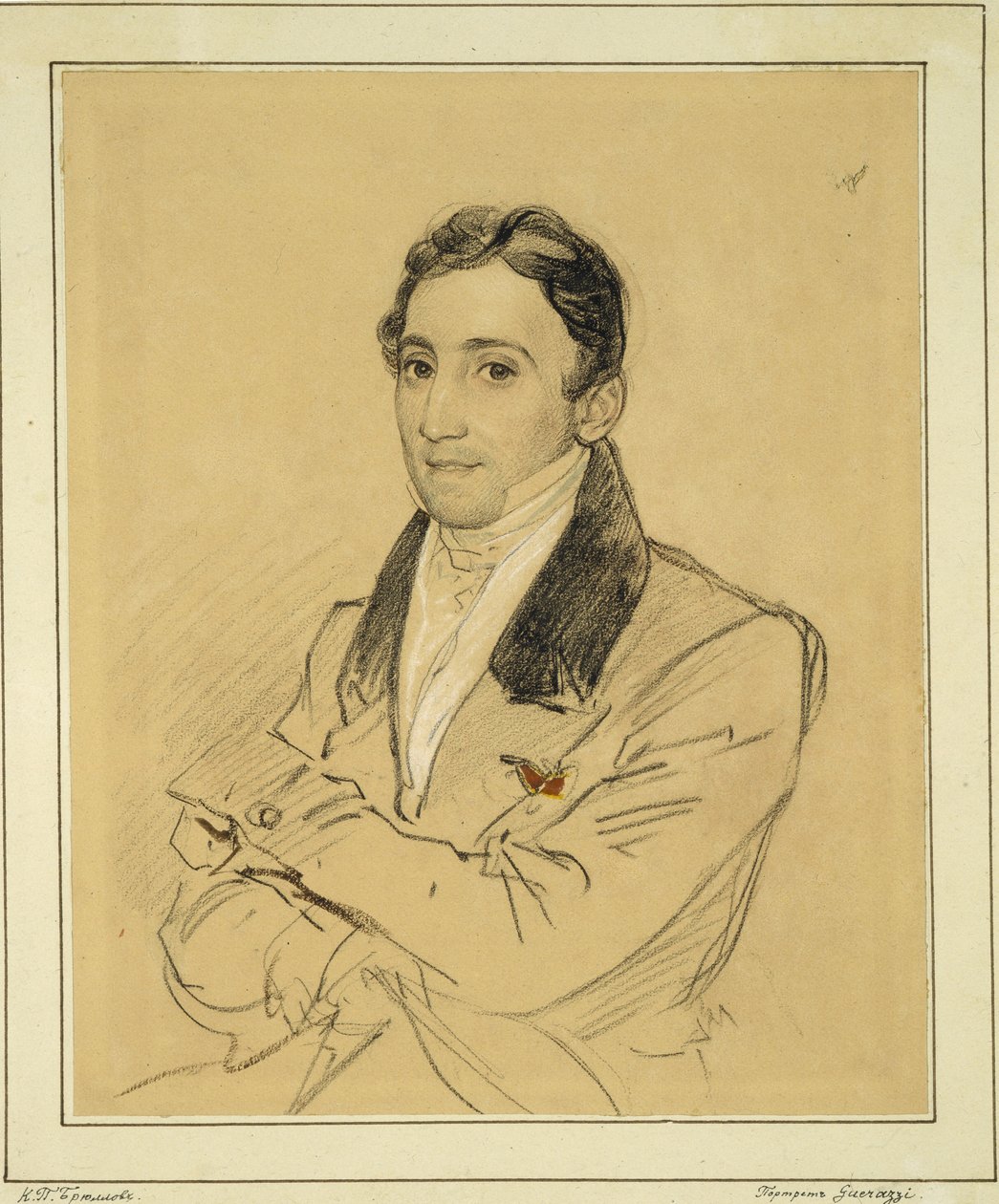 Portret pisarza Francesco Domenico Guerrazziego 1804-1873, 1834 autorstwa Karl Pavlovich Bryullov