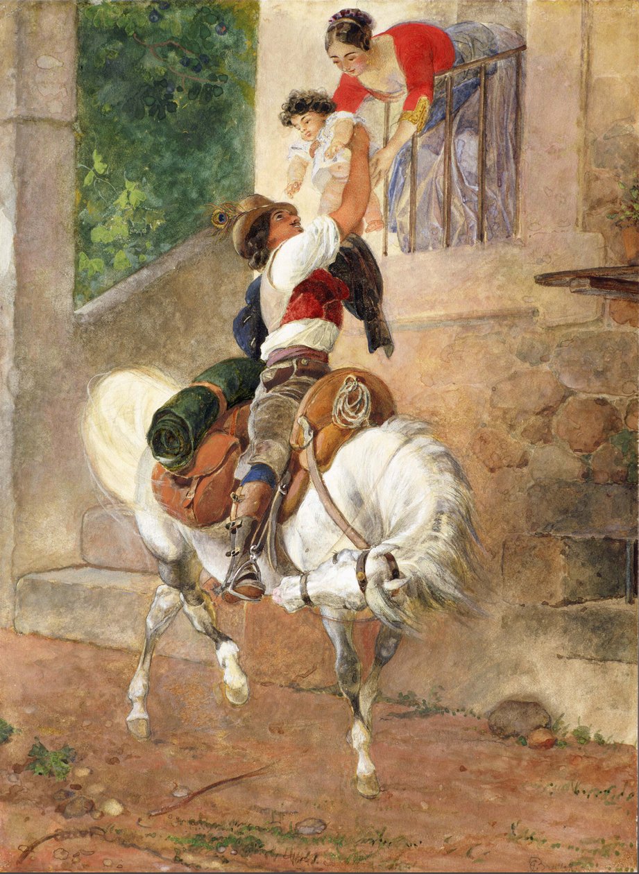 Powrót do domu pasterza rzymskiego, 1851-1852. autorstwa Karl Pavlovich Bryullov