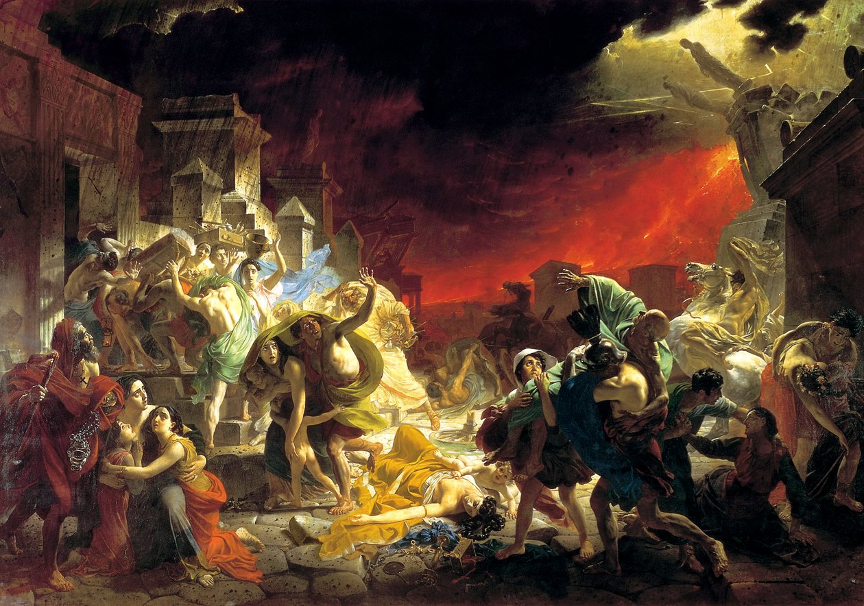 Ostatni dzień Pompejów autorstwa Karl Pavlovich Bryullov