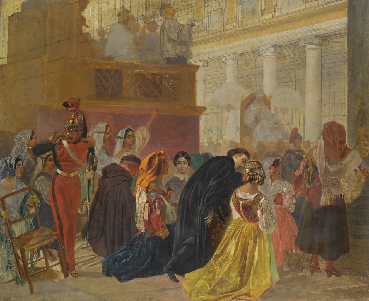 Powrót papieża Piusa IX do Rzymu, 1849 autorstwa Karl Pavlovich Bryullov
