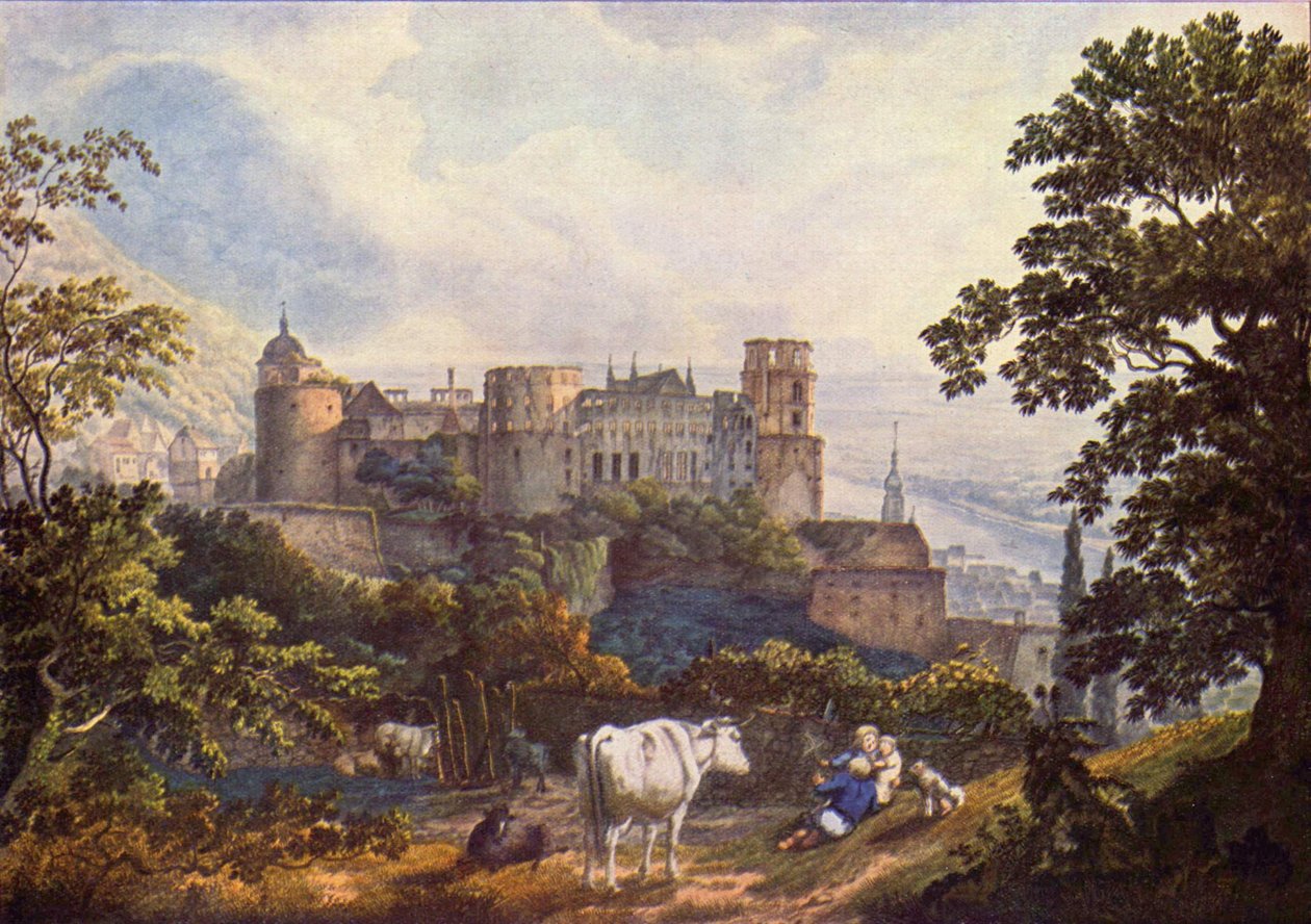 Niemiecki: Zamek Heidelberg Zamek Heidelberg autorstwa Karl Philipp Fohr