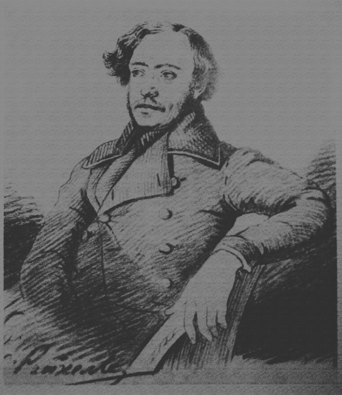 Nikołaj Płatonowicz Ogariew 1813-1877, s. 1840 autorstwa Karl Reichel