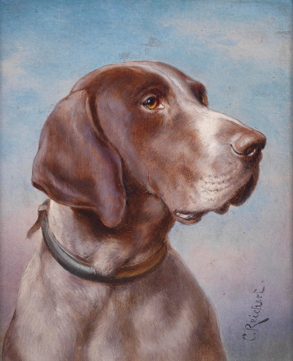 Portret psa autorstwa Karl Reichert